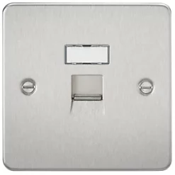 Knightsbridge FPRJ45BC RJ45 Ethernet Socket Brushed Chrome