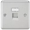 Knightsbridge CL45BC RJ45 Ethernet Socket Brushed Chrome -Chrome Switches & Sockets Sales 104TX P