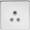 Knightsbridge SF5APCG 5A 1-Gang Unswitched Socket Polished Chrome with Colour-Matched Inserts -Chrome Switches & Sockets Sales 106TX P