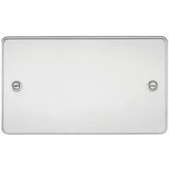 Knightsbridge FP8360PC 2-Gang Blanking Plate Polished Chrome