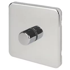 Schneider Electric Lisse Deco 1-Gang 2-Way Dimmer Switch Polished Chrome