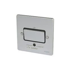 Schneider Electric Ultimate Low Profile 10A 1-Gang 3-Pole Fan Isolator Switch Polished Chrome with Black Inserts