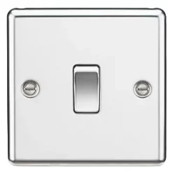 Knightsbridge CL2PC 10AX 1-Gang 2-Way Light Switch Polished Chrome