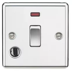 Knightsbridge CL834FPC 20A 1-Gang DP Control Switch & Flex Outlet Polished Chrome with LED