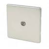Varilight Coaxial TV Socket Satin Chrome -Chrome Switches & Sockets Sales 14697 P