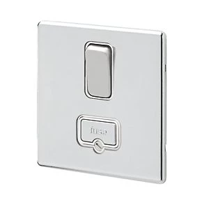 MK Aspect 13A Switched Fused Spur Polished Chrome with White Inserts 3 MK Aspect 13A Switched Fused Spur Polished Chrome with White Inserts