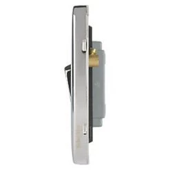 Schneider Electric Lisse Deco 10AX 1-Gang Intermediate Switch Polished Chrome with Black Inserts -Chrome Switches & Sockets Sales 174FF A2