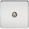 Knightsbridge SF0150PC F-Type Satellite Socket Polished Chrome -Chrome Switches & Sockets Sales 180VF P