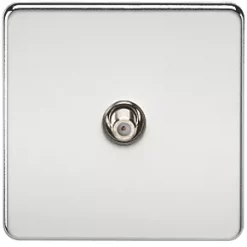 Knightsbridge SF0150PC F-Type Satellite Socket Polished Chrome