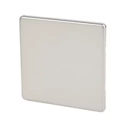 Varilight 1-Gang Blanking Plate Satin Chrome