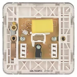 Schneider Electric Lisse Deco Master Telephone Socket Polished Chrome with White Inserts -Chrome Switches & Sockets Sales 184FF A3