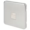 Schneider Electric Lisse Deco Master Telephone Socket Polished Chrome with White Inserts