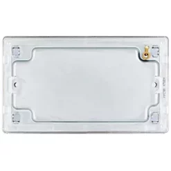 LAP 2-Gang Blanking Plate Polished Chrome -Chrome Switches & Sockets Sales 185KJ A3