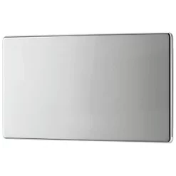 LAP 2-Gang Blanking Plate Polished Chrome