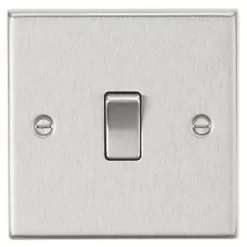 Knightsbridge CS2BC 10AX 1-Gang 2-Way Light Switch Brushed Chrome