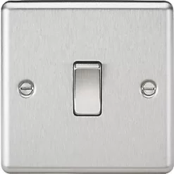 Knightsbridge CL12BC 10AX 1-Gang Intermediate Switch Brushed Chrome