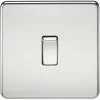 Knightsbridge SF2000PC 10AX 1-Gang 2-Way Light Switch Polished Chrome -Chrome Switches & Sockets Sales 188TY P