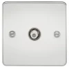 Knightsbridge FP0150PC F-Type Satellite Socket Polished Chrome -Chrome Switches & Sockets Sales 189TY P