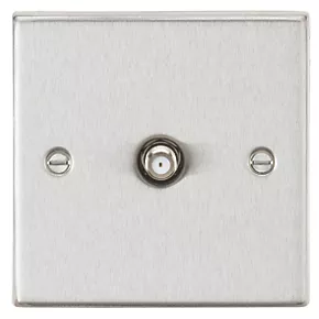 Knightsbridge CS015BC F-Type Satellite Socket Brushed Chrome 3 Knightsbridge CS015BC F-Type Satellite Socket Brushed Chrome