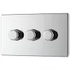 LAP 3-Gang 2-Way LED Dimmer Switch Polished Chrome -Chrome Switches & Sockets Sales 195KJ P