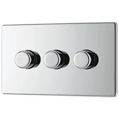 LAP 3-Gang 2-Way LED Dimmer Switch Polished Chrome