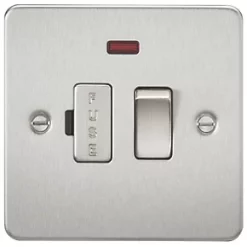 Knightsbridge FP6300NBC 13A Switched Fused Spur with LED Brushed Chrome