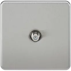 Knightsbridge SF0150BC F-Type Satellite Socket Brushed Chrome