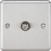 Knightsbridge CL015BC F-Type Satellite Socket Brushed Chrome -Chrome Switches & Sockets Sales 211VF P