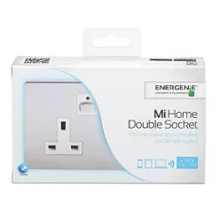 Energenie MiHome 13A 2-Gang SP Switched Smart Socket Bundle Brushed Chrome -Chrome Switches & Sockets Sales 2126R A4