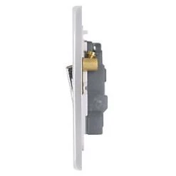 Schneider Electric Ultimate Low Profile 10A 1-Gang 3-Pole Fan Isolator Switch Polished Chrome with White Inserts -Chrome Switches & Sockets Sales 2170J A2