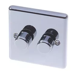 LAP 2-Gang 2-Way LED Dimmer Switch Polished Chrome
