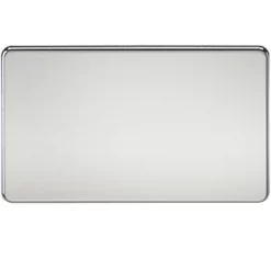 Knightsbridge SF8360PC 2-Gang Blanking Plate Polished Chrome