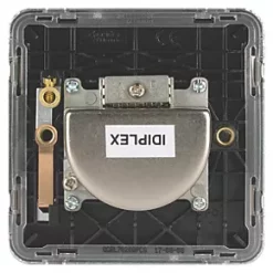 Schneider Electric Lisse Deco 1-Gang Duplex Multimedia Socket Polished Chrome with Black Inserts -Chrome Switches & Sockets Sales 242FF A3