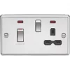 Knightsbridge CL83MNPC 45 & 13A 2-Gang DP Cooker Switch & 13A DP Switched Socket Polished Chrome with LED with Black Inserts 1 Knightsbridge CL83MNPC 45 & 13A 2-Gang DP Cooker Switch & 13A DP Switched Socket Polished Chrome with LED with Black Inserts -Chrome Switches & Sockets Sales 247TY P