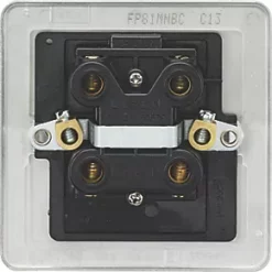Knightsbridge FP81MNBC 45A 1-Gang DP Control Switch Brushed Chrome with LED -Chrome Switches & Sockets Sales 255TY A1