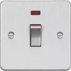 Knightsbridge FP81MNBC 45A 1-Gang DP Control Switch Brushed Chrome with LED -Chrome Switches & Sockets Sales 255TY P