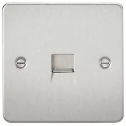 Knightsbridge FP7400BC Slave Telephone Socket Brushed Chrome
