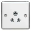 Knightsbridge CL5APCG 5A 1-Gang Unswitched Socket Polished Chrome with Colour-Matched Inserts -Chrome Switches & Sockets Sales 266VF P