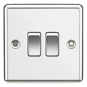 Knightsbridge CL3PC 10AX 2-Gang 2-Way Light Switch Polished Chrome 3 Knightsbridge CL3PC 10AX 2-Gang 2-Way Light Switch Polished Chrome