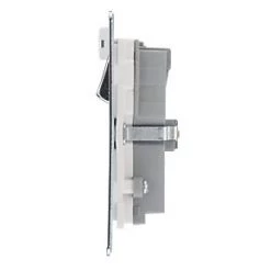 LAP 13A 2-Gang SP Switched Wi-Fi Extender Socket + 2.1A 1-Outlet Type A USB Charger Polished Chrome with White Inserts -Chrome Switches & Sockets Sales 280HF A2