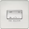 Knightsbridge SF1100PC 10AX 1-Gang TP Fan Isolator Switch Polished Chrome -Chrome Switches & Sockets Sales 291TY P