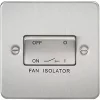 Knightsbridge FP1100BC 10AX 1-Gang TP Fan Isolator Switch Brushed Chrome -Chrome Switches & Sockets Sales 291VF P