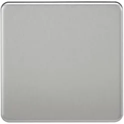 Knightsbridge SF8350BC 1-Gang Blanking Plate Brushed Chrome