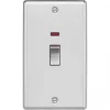 Knightsbridge CL82MNBC 45A 2-Gang DP Control Switch Brushed Chrome with LED 1 Knightsbridge CL82MNBC 45A 2-Gang DP Control Switch Brushed Chrome with LED -Chrome Switches & Sockets Sales 297TY P