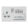 Knightsbridge FPR7USB4BCG 13A 1-Gang SP Switched Socket + 5.1A 4-Outlet Type A USB Charger Brushed Chrome with Colour-Matched Inserts 2 Knightsbridge FPR7USB4BCG 13A 1-Gang SP Switched Socket + 5.1A 4-Outlet Type A USB Charger Brushed Chrome with Colour-Matched Inserts -Chrome Switches & Sockets Sales 300TY P