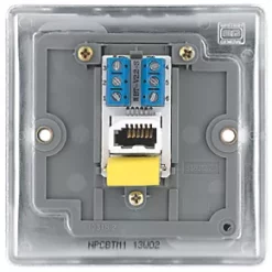 British General Nexus Metal Master Telephone Socket Polished Chrome -Chrome Switches & Sockets Sales 304FT A4