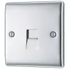 British General Nexus Metal Master Telephone Socket Polished Chrome