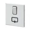 MK Aspect 13A Switched Fused Spur Polished Chrome with Black Inserts -Chrome Switches & Sockets Sales 308FF P