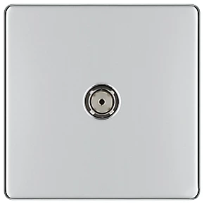 LAP Coaxial TV Socket Polished Chrome 4 LAP Coaxial TV Socket Polished Chrome - Image 2