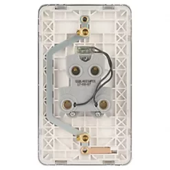 Schneider Electric Lisse Deco 50A 2-Gang DP Cooker Switch Polished Chrome with LED with White Inserts -Chrome Switches & Sockets Sales 316FF A3